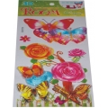 Decor 3D floricele  si fluturasi
